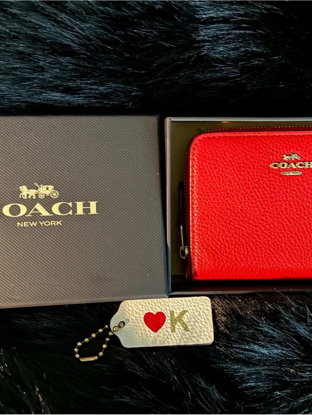 Coach Red Zip Wallet - Picture 2 of 3